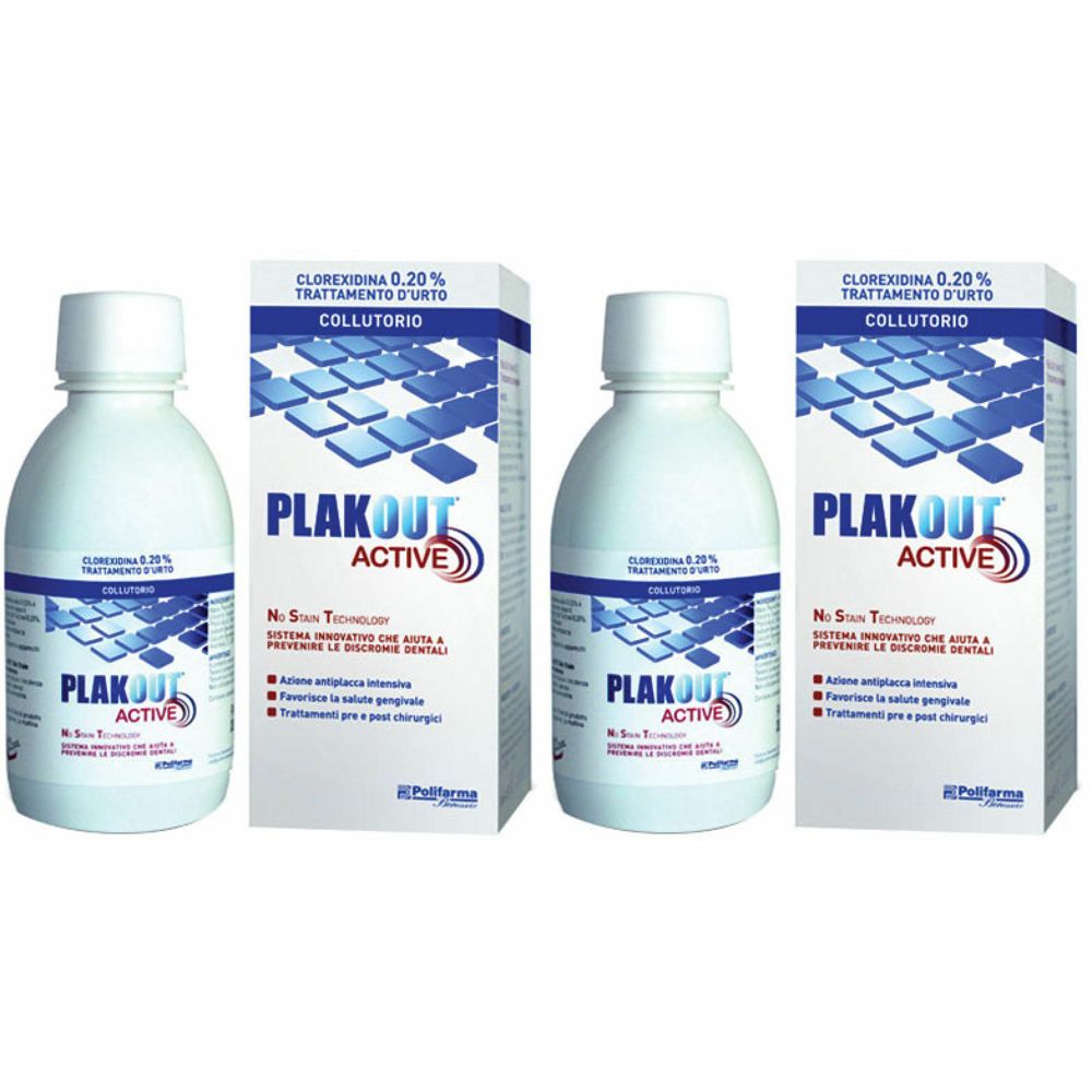 Plakout® Active Collutorio 0,20 % 2x200 ml