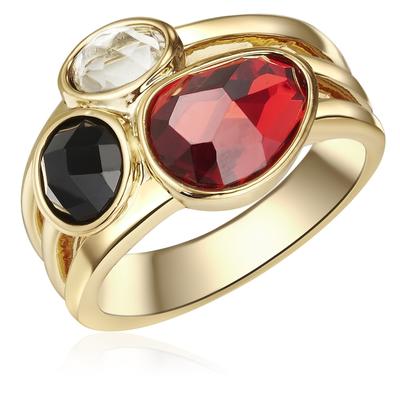 Lulu & Jane Ring aus Metall-Legierung in Gelbgold mit Kunststoff 50 Damen Image