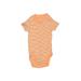 Just One You Made by Carter's Short Sleeve Onesie: Orange Stripes Bottoms - Size 3 Month
