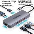 Hub USB C 3.2 10 Gbps con 4K a 60 Hz Docking station per porta audio da HDMI a tipo C VGA RJ45 per