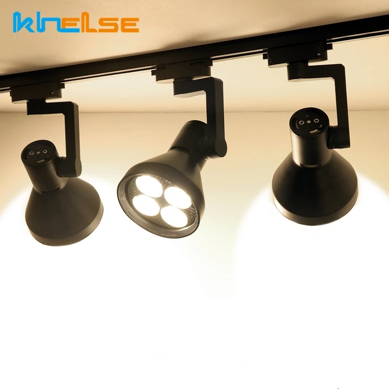 Moderne E27 LED Track Lichter AC220V 25W/35W/45W Decke Montieren Schienen Halogen Lampe Küche kleidung Speicher Home Spot Leuchte