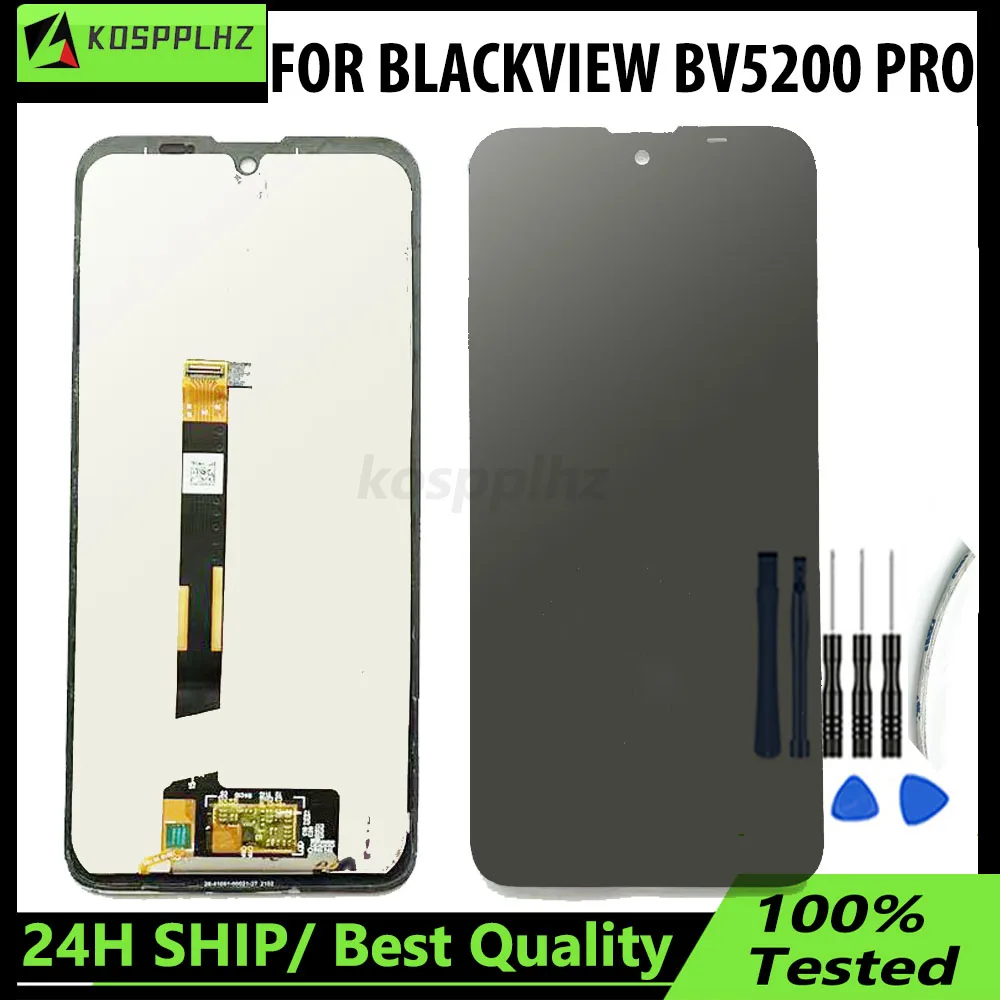 100% getestet für black view bv5200 pro phone lcd display 6.1 "für black view bv lcd display touchscreen ersatz kleber Image