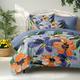 Meadow Floral Duvet Cover Set Cotton Brushed Pattern Set Soft 3-Piece Luxury Bedding Set Home Decor Gift Twin Full King Queen Size Duvet Cover