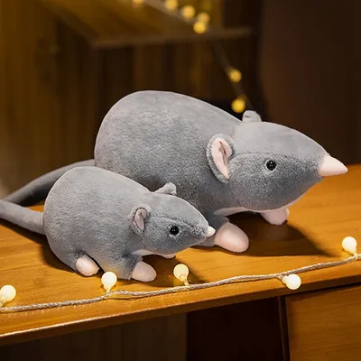 32cm-100cm New Soft Plush Simulation Mouse Plushie Doll Stuffed Rat Plush Animal Toy Mascot Peluche
