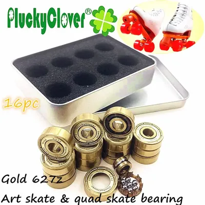 16pcs 627 Quad Skates Bearing 7mm Bore Artistic skate roller hockey Quad hockey skates Bearing 627