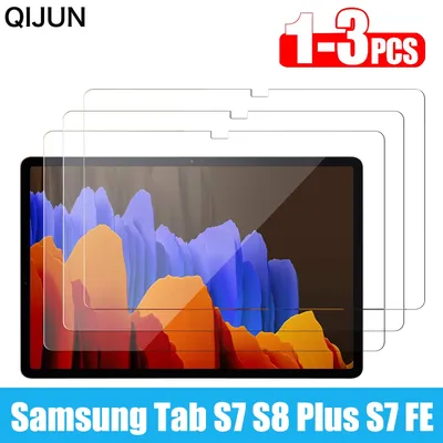 3Pcs 9H Screen Protector for Samsung Galaxy Tab S7 FE T730/T736 Tempered Glass Film Screen Protector