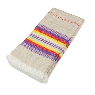 Sunset Dinner,'Striped 100% Cotton Napkins from Gu...