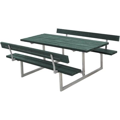 Garten-Essgruppe PLUS "»Basic« Kombimöbel mit 2 Rückenlehnen", grün, B:184cm H:75cm T:177cm, Stahl, Polywood, Sitzmöbel-Sets, 177x184x75/45 cm Image