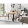 Esstisch BYLIVING ""Talea"" Tische Gr. B/H/T: 160cm x 76cm x 90cm, 160cm-Artisan Eiche, braun (artisan eiche + schwarz artisan eiche) modernes Design, 140cm und 160cm, Artisan Eiche, Old Style Wood, Beton