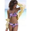 Bügel-Bandeau-Bikini BUFFALO, Damen, Gr. 36, Cup E, blau (marine, pink), Obermaterial: 82% Polyamid, 18% Elasthan. Futter: 100% Polyester, Bikini-Sets, im Mustermix