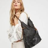 Free People Bags | Free People Grammercy Washed Tote In Black | Color: Black/Tan | Size: Os