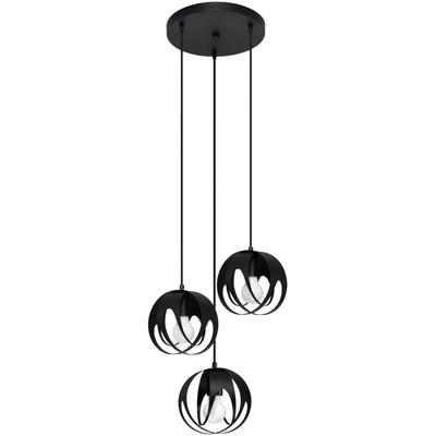 SOLLUX LIGHTING Hängeleuchte "TULOS", schwarz, H: 117cm, Lampen, Verteiltes Licht, Suspensionsanpassung