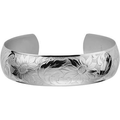 Armspange FIRETTI "Schmuck Geschenk Silber 925 Armschmuck Armband Blüten-Dekor", silber (silberfarben), Armbänder, Damen