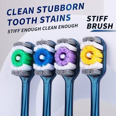 TEMU 6pcs Adult Toothbrush Set - Hard Bristle, Lightweight & Perfect For Travel!