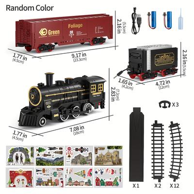 Delightful Electric Christmas Train Toy Set: Fun A...