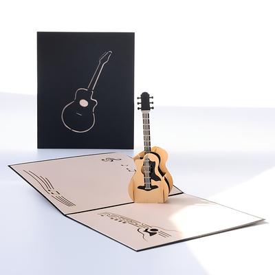 Unique 3d Guitar Pop Up Card - Perfect For Anniversaries, Birthdays, And More!