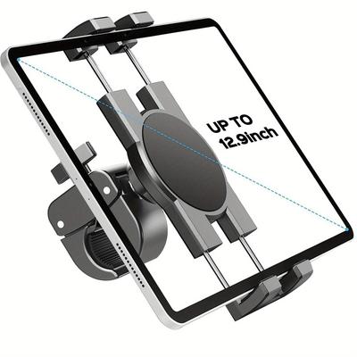 TEMU Tablet Holder Mount, Phone Holder Exercise Handlebar For Bicycle, Treadmill, Microphone Stand, .7''-13'' And All Smartphones Image