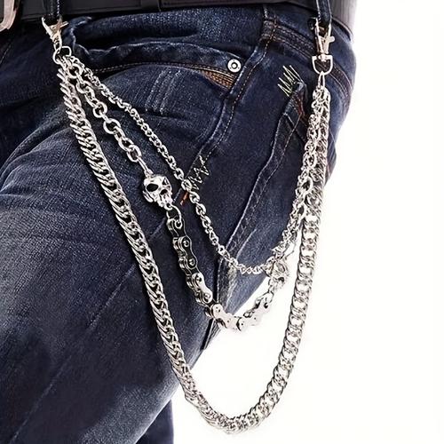Jeans Waist Chains Multi-layer Chain Men's Decorative Pant Chain Pocket Chain Skull Chains Hip Hop Rock Chain Punk Gothic Belt Chain Trouser Chain, Ideal Choice For Gifts
