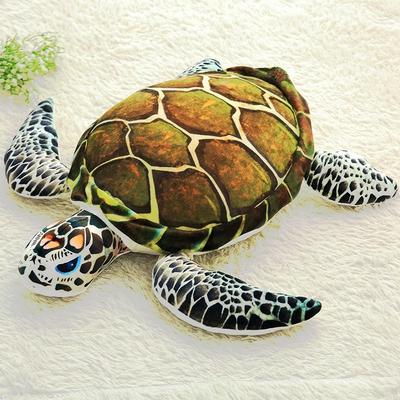 TEMU 45cm/18inch Realistic Stuffed Sea Turtle Soft Plush Toy, Ocean Life Tortoise Throw Pillow Plushies Toys, Birthday Christmas Gifts For Children Kids