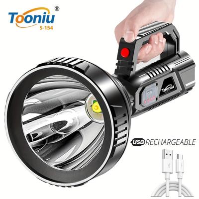 Rechargeable Portable Searchlight Flashlight - Powerful Torch For Camping, Construction & More!