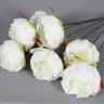 6pcs Silk Peony Artificial Flower, 2.9 Inch Fake Peony Flowers Heads With Long Stems Artificial Peony Flower Heads In Bulk Wholesale For Wedding Home Decor (white/pink)