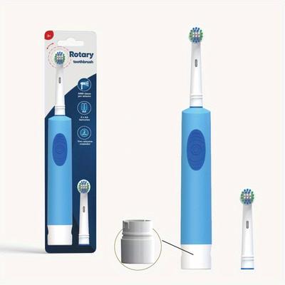 Induction Electric Toothbrush Set For Couples - Soft Hair Rotary Round Head, Automatic, Compatible Brush Heads, Ideal For Men And Women, Promotes Oral Health
