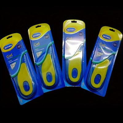 TEMU 2pcs/pair Silicone Shock-absorbing Insoles Pu Insoles Gel Insoles