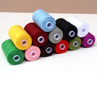 TEMU 12pcs/suit Multicolor Polyester Spool, Multi-function Thick Polyester Thread, Denim Sewing Machine Thread, Single Shaft 600 Yards 203 High Strength Sewing Thread Diy Sewing Accessories