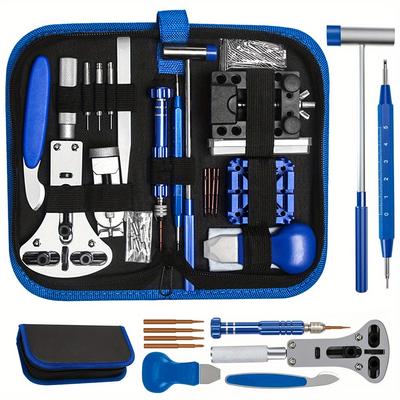 185pcs Watch Repair Kit, Professional Watch Battery Replacement Tool, Watch Link And Back Removal Tool, Spring Bar Tool Set, With Portable Box, Ideal Choice For Gifts