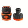 """1 Set, Garden Hose Connection Kit With 1/2"" Stop Water Tape Connector, 1/2"" Quick Connect And Premium 1/2"" - 3/4"" Female Connector, Orange Black"""