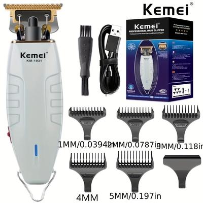 /km-1931 Professional Hair Clipper With Hollowed-out Blade And Electric Pusher For Precise Carving And Smooth Cutting
