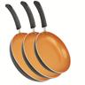 Set Of 3 Nonstick Frying Pan Set, Golden Ceremic Induction Cookware, 8inch&9.5inch&11inch Skillet Omelette Egg Frying Pan Set, Kitchen Cooking Pan Set, Pfoa&pfas Free