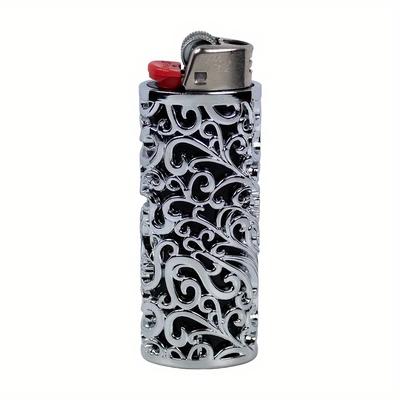 Stylish & Durable Vintage Metal Lighter Case - Perfect For Bic J6 Full Size Lighters!