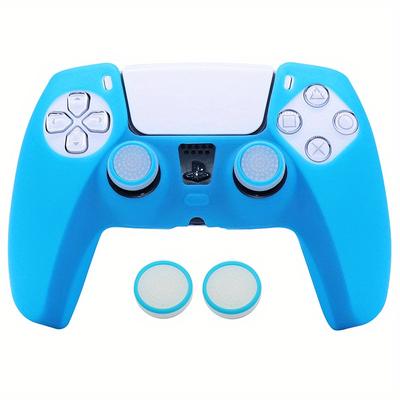 TEMU Luminous Glowing In Dark Silicone Protective Control Case Cover For Playstation 5 Controller Skin Video Games Accessories Gamepad Joystick Covers For Ps5 Controllers