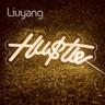 1pc Hustle Neon Sign With Unique Design For Wall Decor, Warm White Funny Hustle Neon Light Bedroom Office Gym Man Cave