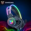 Onikuma Professional Wired Headphones Gaming Headset Gamer With Rgb Light Noise Cancel Mic Stereo Earphone For Pc Ps4 Ps5 Computer Games