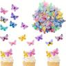 1 Pack/72pcs, Cake Decoration Glutinous Rice Paper Is Edible With Hairy Butterflies. Glutinous Rice Butterflies With Antennae,