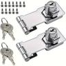 1pc Keyed Hasp Locks Twist Knob Keyed Locking Hasp For Small Doors, Cabinets And More, Stainless Steel Steel, Hasp Lock Catch Latch Safety Lock Door Lock With Keys