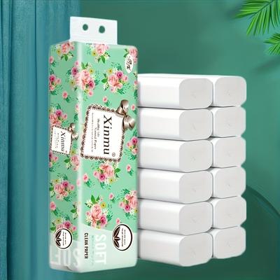 TEMU [12 Rolls Discount Package] Toilet Paper Roll, Commercial Tissue, Facial Tissue, Toilet Paper, Hotel Paper, Multi-purpose Roll Paper For Restaurant Hotel Commercial