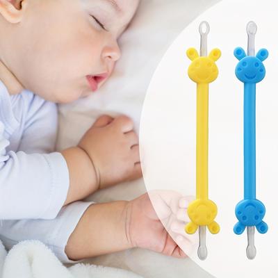 Baby Booger Remover, Cute Ear Wax & Nose Cleaner For Infants, Silicone Nasal Picker Tweezers
