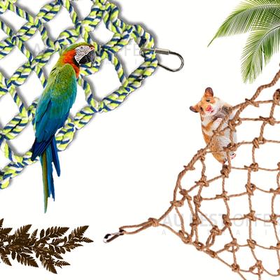 Pet Bird Rope Perches Parrot Colorful Cage Comfy P...