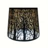 1pc Creative Metal Lampshade, With Tree Pattern, For Table Lamp And Floor Lamp, Tree Pattern (black/golden)