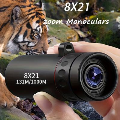 8x21 Hd Monocular Telescope, Universal Monocular Telescope For Adults, Powerful Monocular Telescope, Great Christmas And New Year Gifts, Suitable For Camping, Traveling, Sightseeing