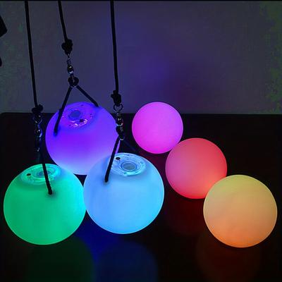 Pro Led Multi-colored Glow Poi Thrown Balls Light Up For Belly Dance Hand Props