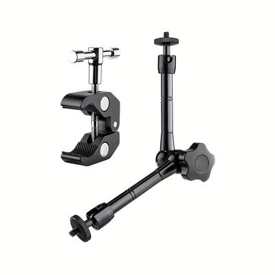 TEMU 10in Friction Articulating Magic Arm Super Clamp, Camping Fishing Multi Tools For Dslr Slr Lcd Monitor Led Light Photo Studio, Tripod Accessories Image