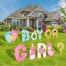 11pcs, Gender Reveal Decorations Baby Party Yard Signs (with Stakes), Gender Reveal Creative Yard Letters Lawn Signs Gender Reveal Party Supplies For Boys Or Girls