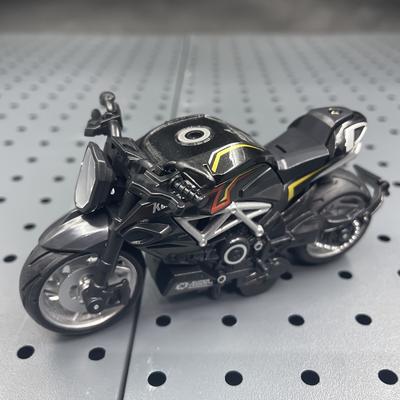Die Cast Alloy Motorcycle Toy, Pull Back Motorcycle With Sounds And Lights 1:12 Friction Powered Kids Toy Cars, Motorcycle Toys Gift For Boys Or Girls Birthday Christmas