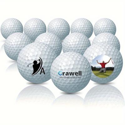 TEMU 12pcs Personalized Golf Balls - Custom Golf Balls For Men - Customized Text Or Golf Balls - Gifts For Men, Golfers, Golf Lovers - Golf Course Golf Club Accessories Image