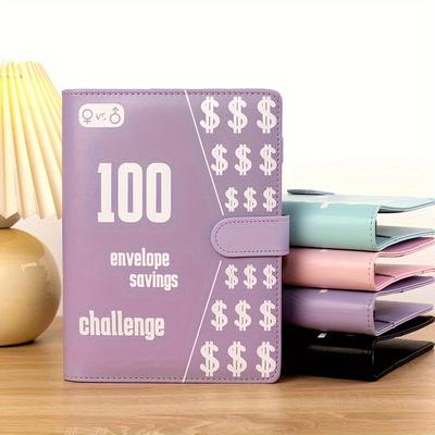 1pc, 100-envelope Challenge Binder, Easy And Fun W...
