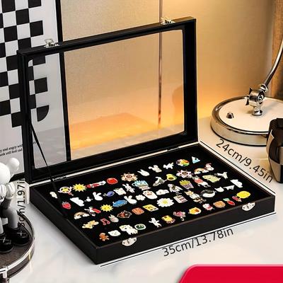 1pc Large Size Pin Display Case, 13.8x9.5 Inch Dus...